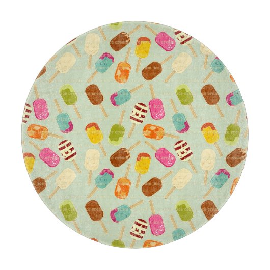 Eiscreme-Muster Schneidebrett (Vorderseite)