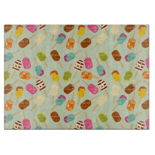 Eiscreme-Muster Schneidebrett (Vorderseite)