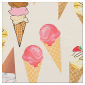 Eiscreme-Muster Stoff (Nahaufnahme)