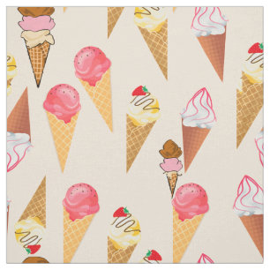 Eiscreme-Muster Stoff