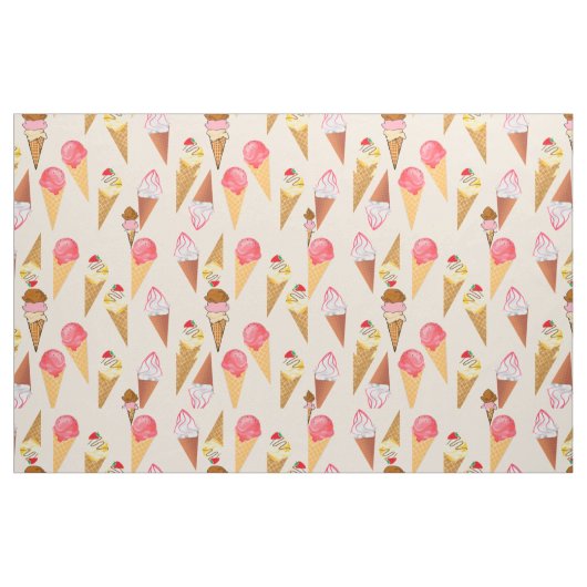 Eiscreme-Muster Stoff (Fat Quarter (45,7 x 55,9 cm))
