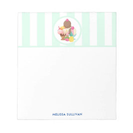 Eiscreme Nachspeisen Neopolitische Aromen Notizblock