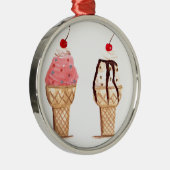 Eiscreme-Nachtisch Baker Küche süß Silbernes Ornament (Rechts)