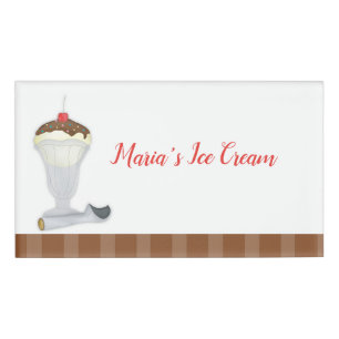 Eiscreme Namenschild
