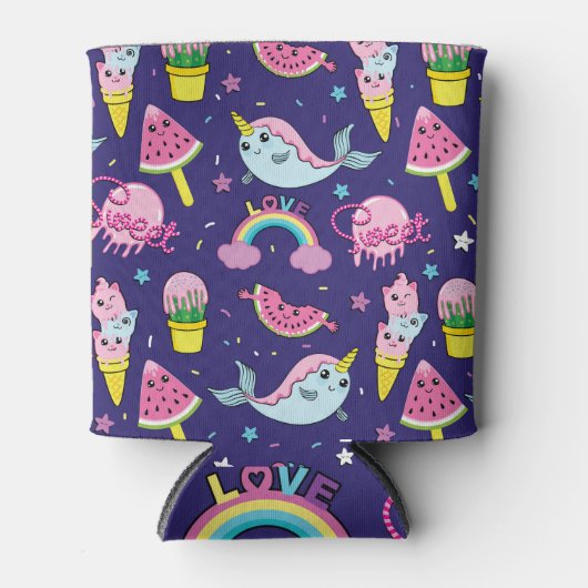 Eiscreme: Niedlich nahtlos Dosenkühler (Vorderseite)