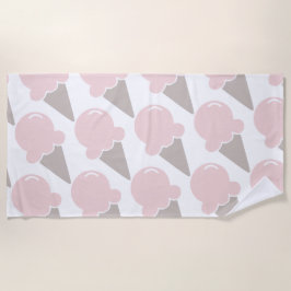 Eiscreme Niedlich Strawberry Rosa Handtuch