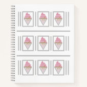 Eiscreme-Notebook / Sketchbuch Notizblock (Vorderseite)