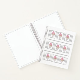 Eiscreme-Notebook / Sketchbuch Notizblock