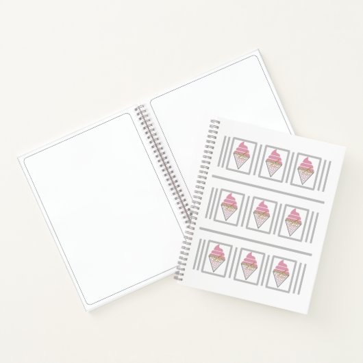 Eiscreme-Notebook / Sketchbuch Notizblock (Innenseite)