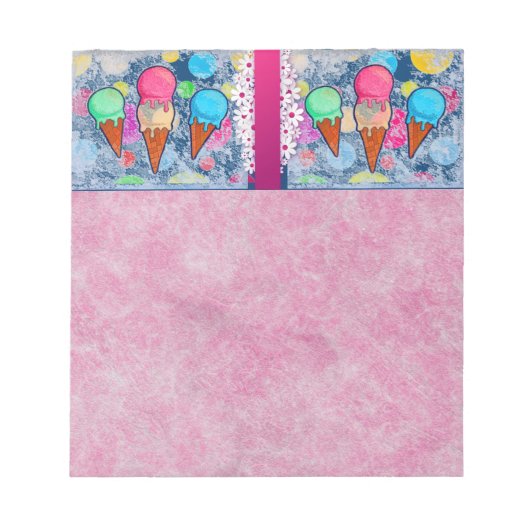 Eiscreme Notizblock (Vorderseite)