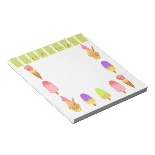 Eiscreme Notizblock (angewinkelt)