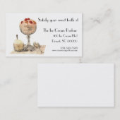 Eiscreme-oder Nachtisch-Geschäfts-Visitenkarte Visitenkarte (Vorne/Hinten)