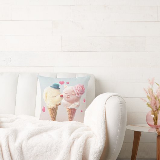 Eiscreme-Paar - Liebe bei First Lick Kissen (Liege)