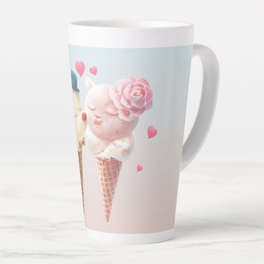 Eiscreme-Paar - Liebe bei First Lick Milchtasse (Rechte Ecke)