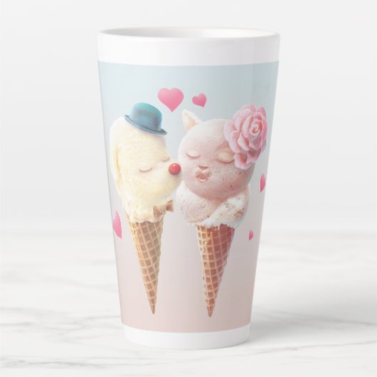 Eiscreme-Paar - Liebe bei First Lick Milchtasse (Vorderseite)