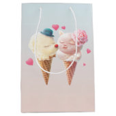 Eiscreme-Paar - Liebe bei First Lick Mittlere Geschenktüte (Vorderseite)