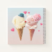 Eiscreme-Paar - Liebe bei First Lick Notizblock (Rückseite)