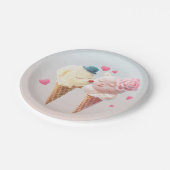 Eiscreme-Paar - Liebe bei First Lick Pappteller (Schrägansicht)