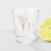 Eiscreme-Paar - Liebe bei First Lick Schnapsglas (Rückseite)