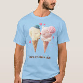 Eiscreme-Paar - Liebe bei First Lick T-Shirt (Vorderseite)