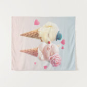 Eiscreme-Paar - Liebe bei First Lick Wandteppich (Vorderseite (Horizontal))