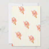 Eiscreme, Paint Splash Stripes Babydusche Einladung (Rückseite)