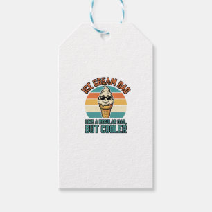 Eiscreme Papa Vintage Lustige Kühler Papa-Shirt-De Geschenkanhänger