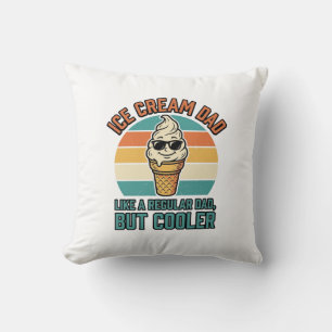 Eiscreme Papa Vintage Lustige Kühler Papa-Shirt-De Kissen