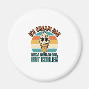 Eiscreme Papa Vintage Lustige Kühler Papa-Shirt-De Magnet