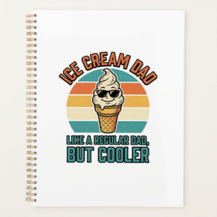 Eiscreme Papa Vintage Lustige Kühler Papa-Shirt-De Planer