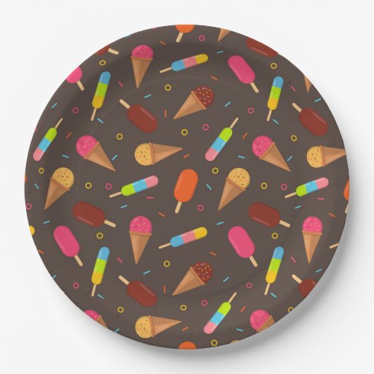 Eiscreme Pappteller (Vorderseite)