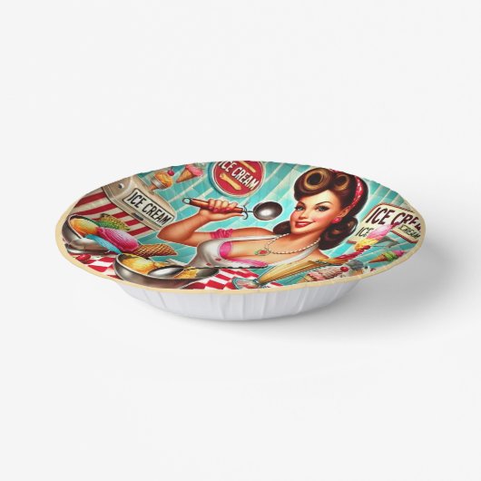 Eiscreme Pappteller (Gewinkelt)