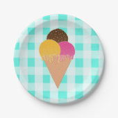 Eiscreme Pappteller (Vorderseite)
