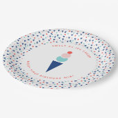 Eiscreme Pappteller (Schrägansicht)