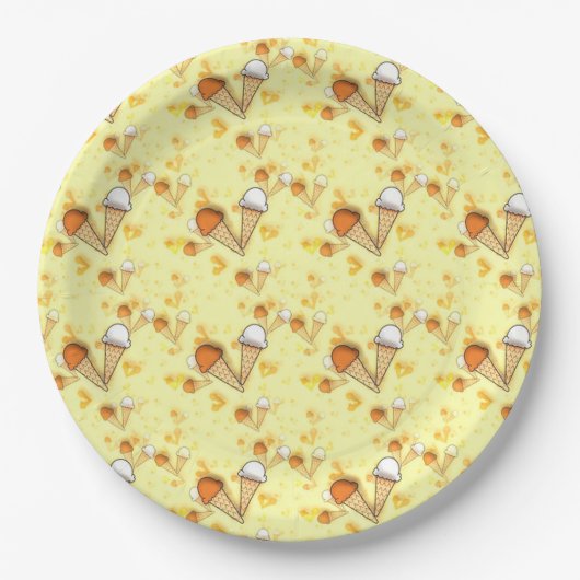 Eiscreme Pappteller (Vorderseite)