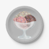Eiscreme Pappteller (Vorderseite)