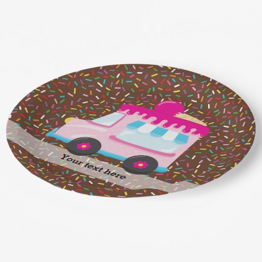 Eiscreme Pappteller (Schrägansicht)