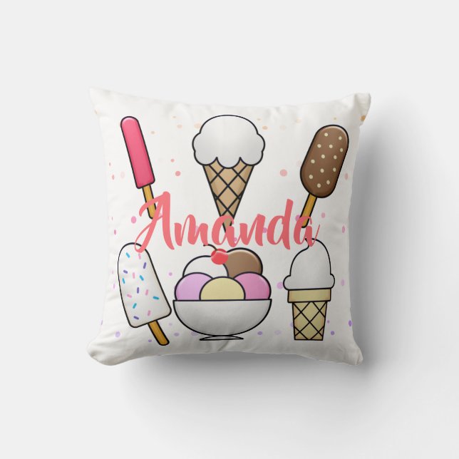 Eiscreme Parlor Dream Kissen (Vorderseite)