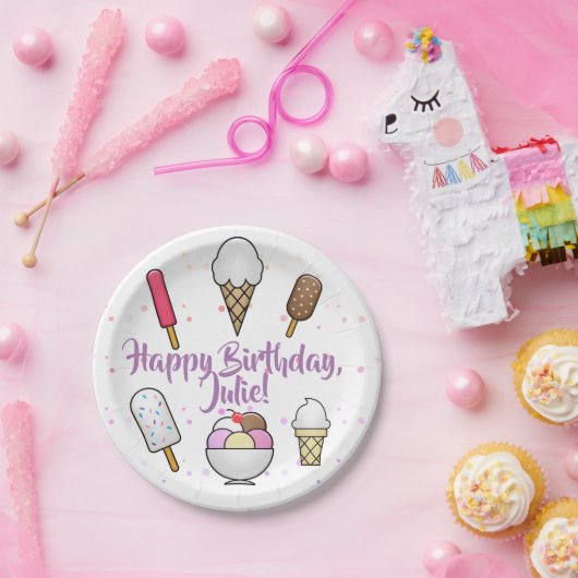 Eiscreme Parlor Dream Pappteller (Party)