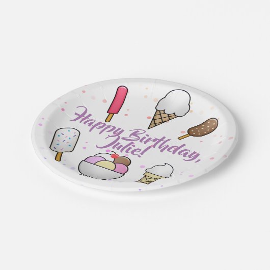 Eiscreme Parlor Dream Pappteller (Schrägansicht)