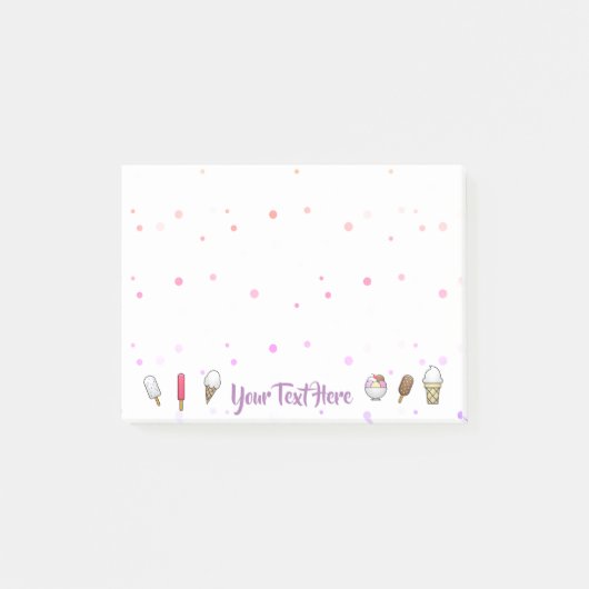 Eiscreme Parlor Dream Post-it Klebezettel (Vorderseite)