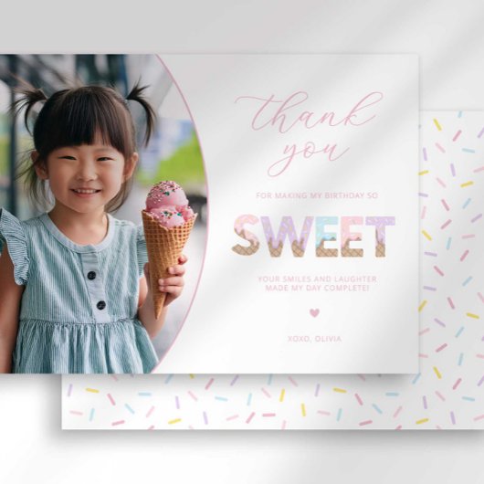 Eiscreme-Party Danke Karte