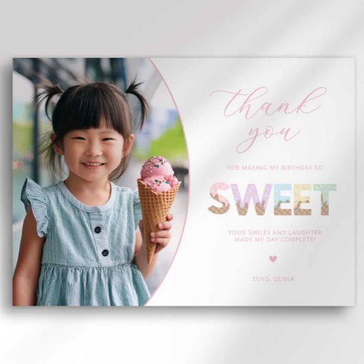 Eiscreme-Party Danke Karte