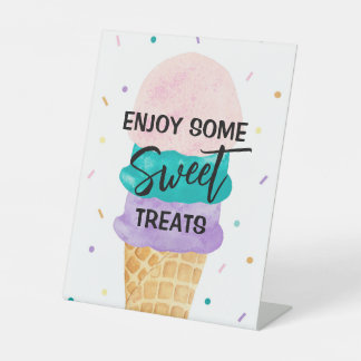 Eiscreme Party Dessert Party Sign - Sundae Sockelschild