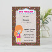 Eiscreme-Party Einladung (Stehend Vorderseite)