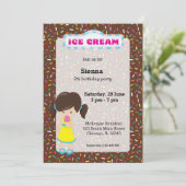 Eiscreme-Party Einladung (Stehend Vorderseite)