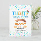 Eiscreme-Party Einladung (Stehend Vorderseite)