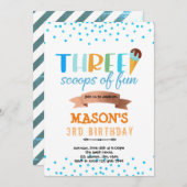 Eiscreme-Party Einladung (Vorne/Hinten)