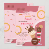 Eiscreme-Party Einladung (Vorne/Hinten)