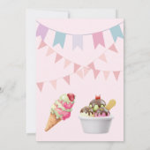 Eiscreme-Party-Einladung, Samantha 6. Geburtstag Einladung (Rückseite)